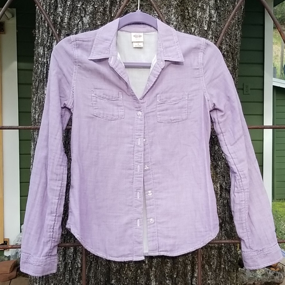 Lavender Button up Shirt - Picture 1 of 6